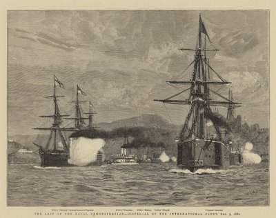 El último de la demostración naval, dispersión de la flota internacional, 5 de diciembre de 1880 de William Lionel Wyllie
